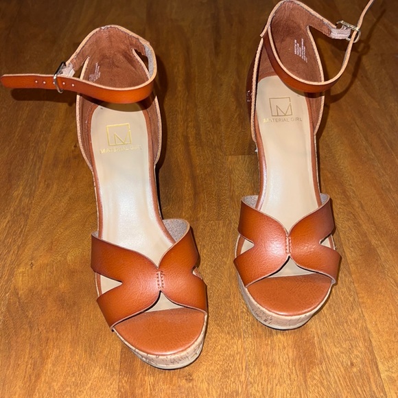 Material Girl Shoes - Material Girl Wedge Brown 6